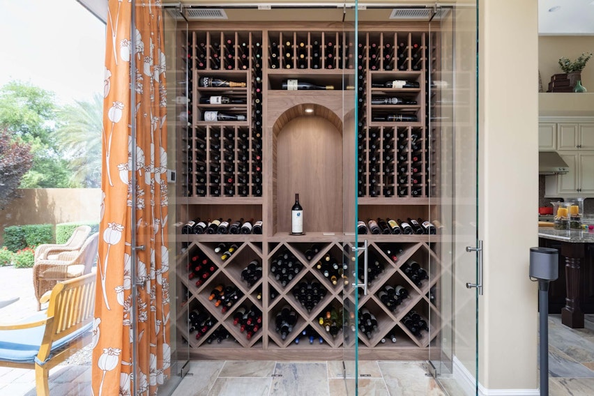 Modern custom wine cellar